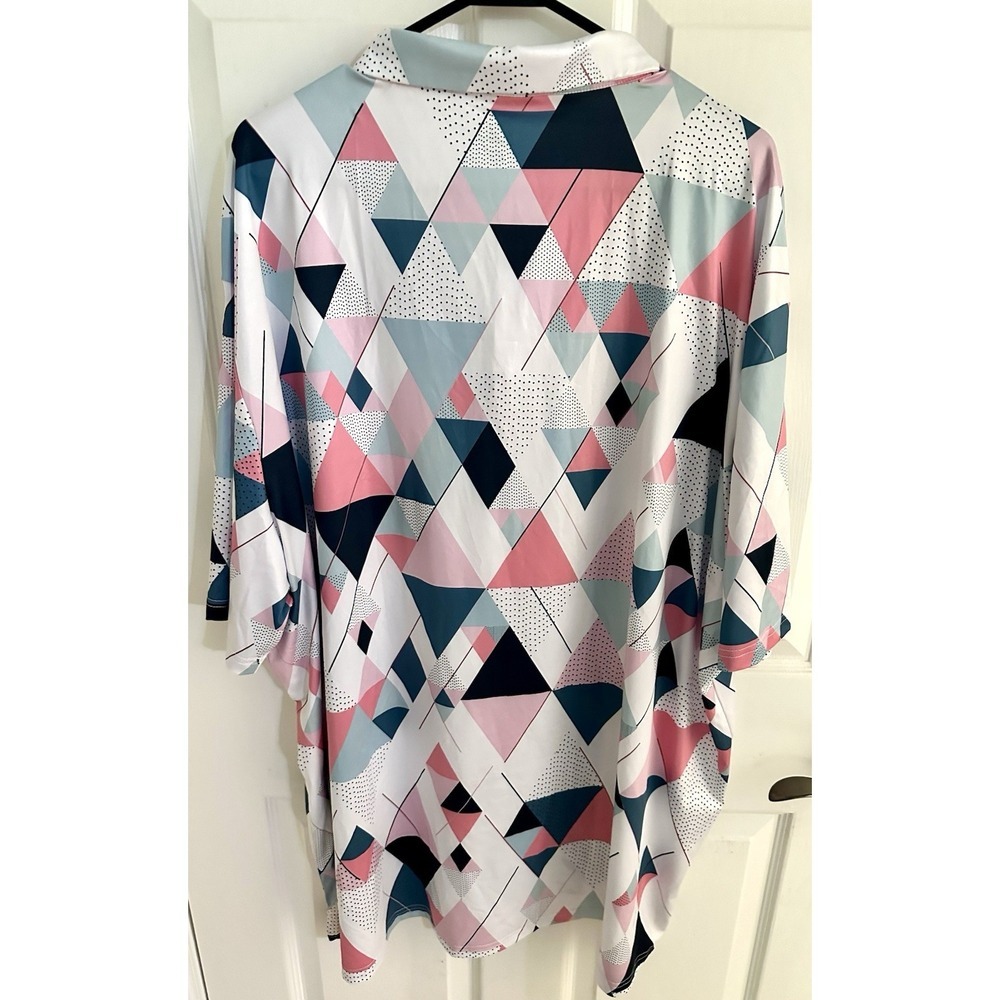 Obla NWT Performance Golf Polo Shirt Men 4XL AOP Printed Quick Dry Stretch UPF - Picture 3 of 8